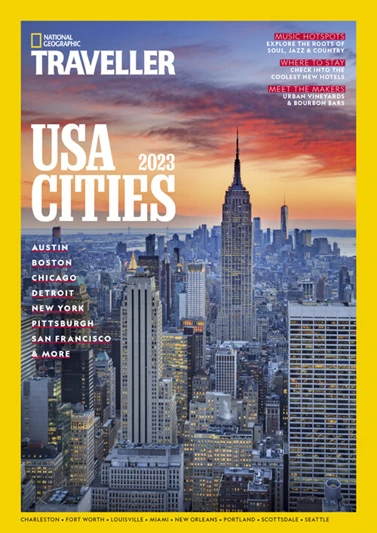 National Geographic Traveller Magazine Cover - USA Cities 2023