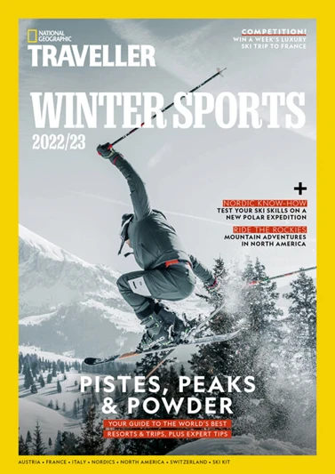 National Geographic Traveller Magazine Cover - Winter Sports 2022/23